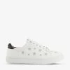 DUNE Ecliptic Star-embroidered Faux-leather Low-top Trainers For Womens White-synthetic 1 DUNE Ecliptic Star-embroidered Faux-leather Low-top Trainers For Womens White-synthetic -Dune London Sales Store unnamed file 934