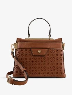 DUNE Diniducies Laser-cut Faux-leather Handbag For Womens Tan-synthetic