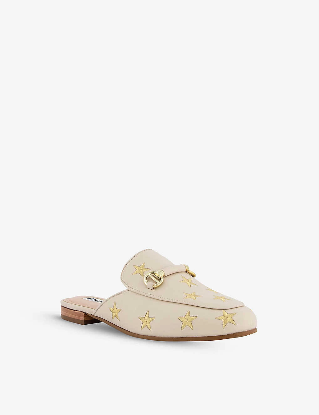 DUNE Galaxies Star-embroidered Backless Leather Loafers For Womens Ecru-leather 5 DUNE Galaxies Star-embroidered Backless Leather Loafers For Womens Ecru-leather - Image 3
