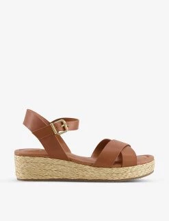 DUNE Linnie Flatform Jute-trim Leather Sandals For Womens Tan-leather 11 DUNE Linnie Flatform Jute-trim Leather Sandals For Womens Tan-leather -Dune London Sales Store unnamed file 976