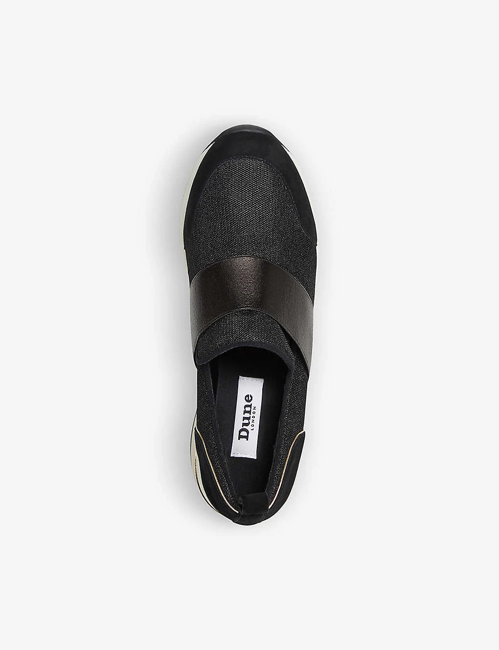 DUNE Emillia Wedge Slip-on Trainers For Womens Black-fabric 6 DUNE Emillia Wedge Slip-on Trainers For Womens Black-fabric - Image 4