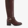 DUNE Tildings Knee-high Leather Boots For Womens Brown-leather 1 DUNE Tildings Knee-high Leather Boots For Womens Brown-leather -Dune London Sales Store unnamed file 982