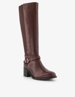 DUNE Tildings Knee-high Leather Boots For Womens Brown-leather 9 DUNE Tildings Knee-high Leather Boots For Womens Brown-leather -Dune London Sales Store unnamed file 984