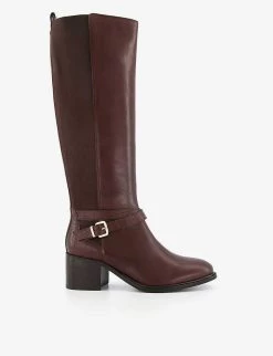DUNE Tildings Knee-high Leather Boots For Womens Brown-leather 11 DUNE Tildings Knee-high Leather Boots For Womens Brown-leather -Dune London Sales Store unnamed file 986