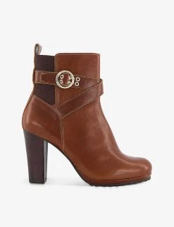 DUNE Oreana Buckle-detail Leather Ankle Boots For Womens Tan-leather -Dune London Sales Store unnamed file 991