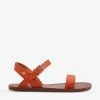 DUNE Leelas Flat Leather Sandals For Womens Orange-leather -Dune London Sales Store unnamed file 992
